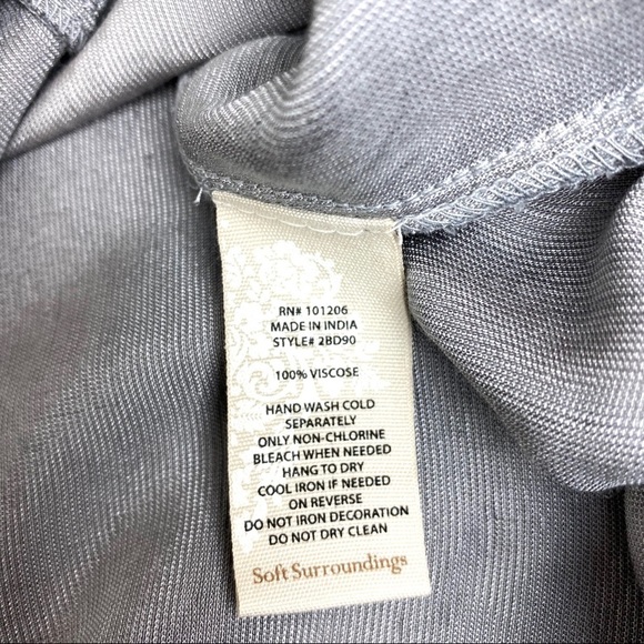 Soft Surroundings Velvet Blouse Tunic Top Ombree Tan Gray Women’s Size XS/S - Picture 7 of 8